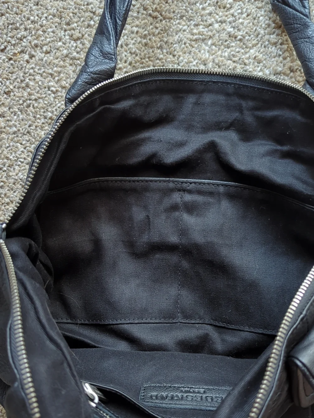 Liebeskin Berlin Black Leather Hobo Bag